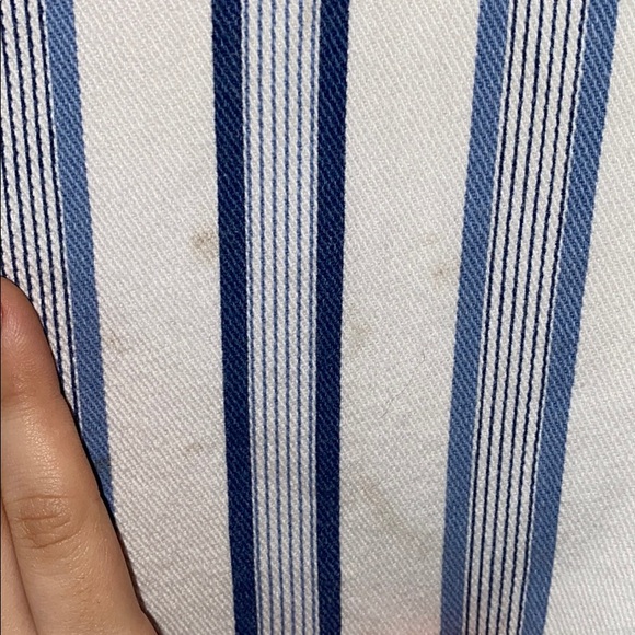 Blue & White Striped Highwaisted Wide Leg Pants - Picture 4 of 13